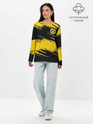 Лонгслив женский. Хлопок / Боруссия