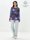 Лонгслив женский. Хлопок / Sky nebula