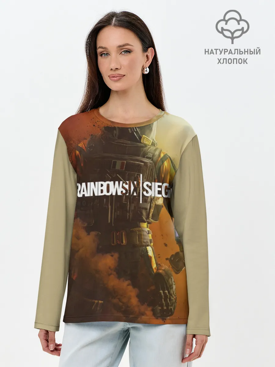 Лонгслив женский. Хлопок / RAINBOW SIX SIEGE OUTBREAK