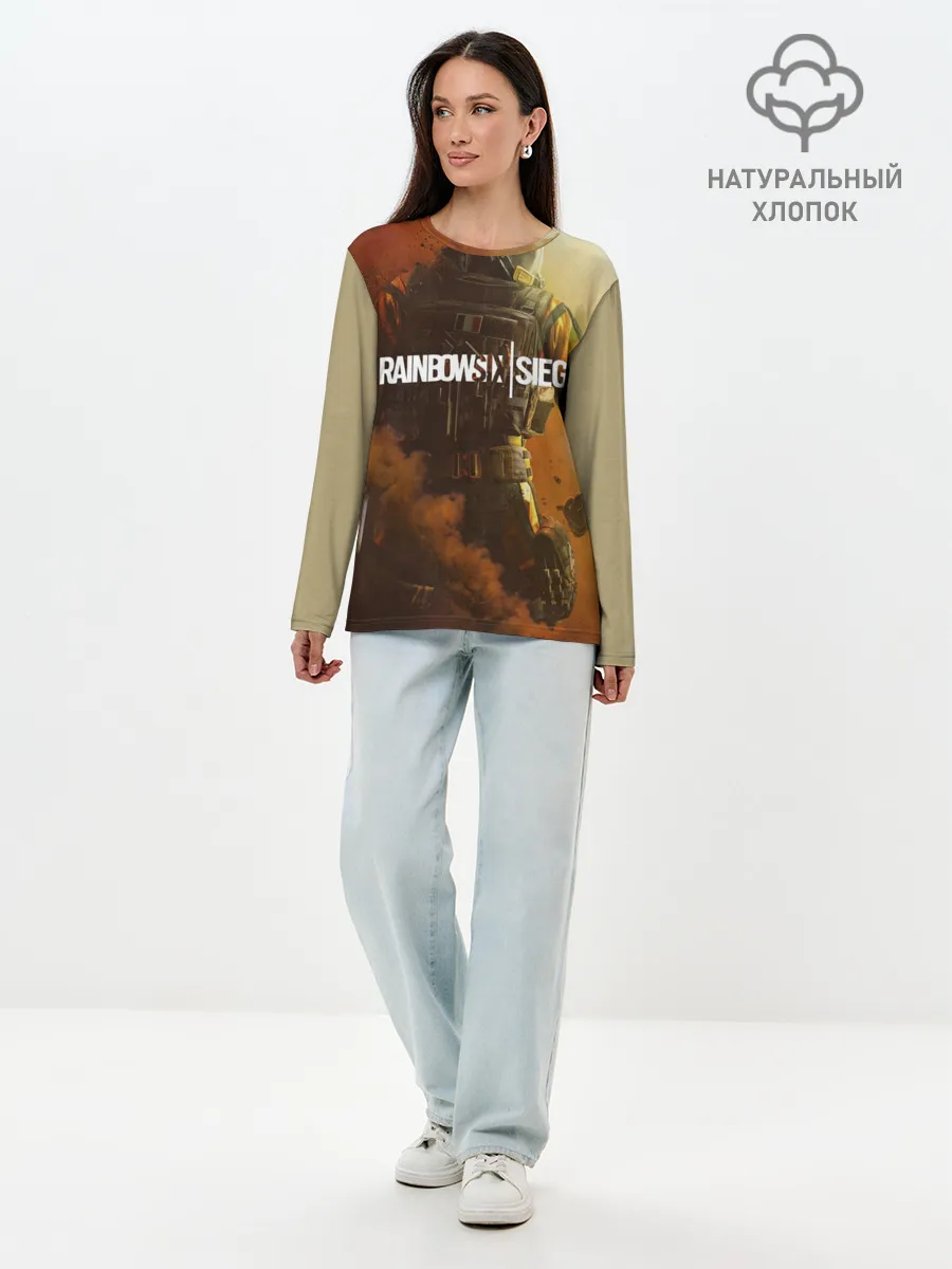 Лонгслив женский. Хлопок / RAINBOW SIX SIEGE OUTBREAK