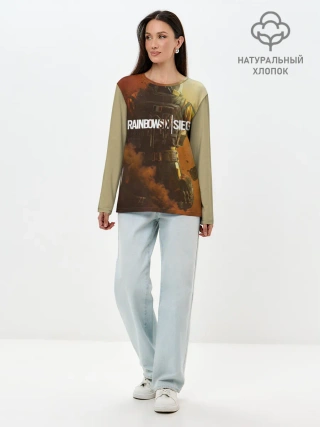 Лонгслив женский. Хлопок / RAINBOW SIX SIEGE OUTBREAK