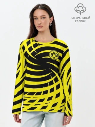 Лонгслив женский. Хлопок / FC Borussia Dortmund