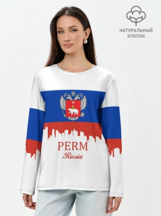 Лонгслив женский. Хлопок / Perm