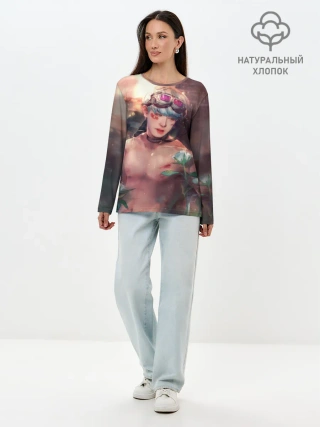 Лонгслив женский. Хлопок / Wonho_3