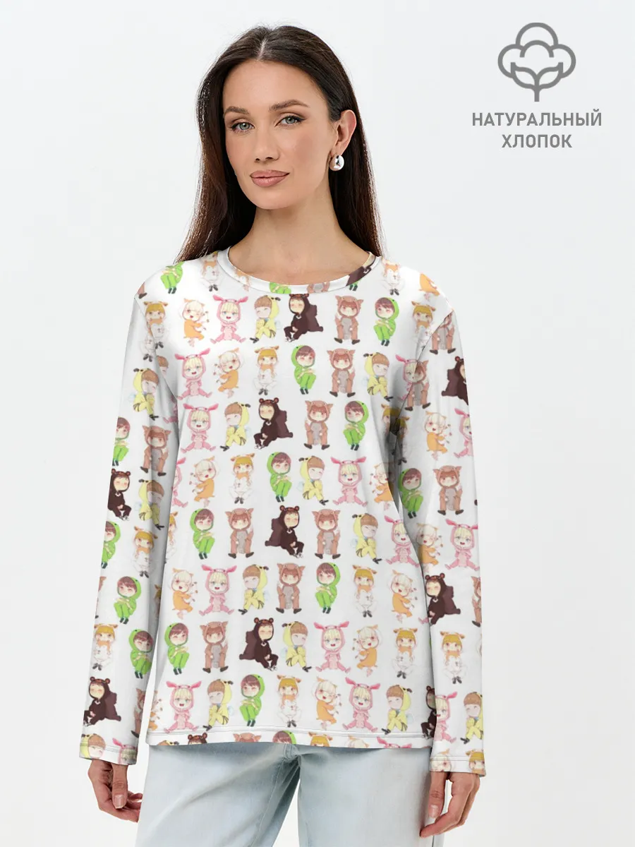 Лонгслив женский. Хлопок / MONSTA X_10