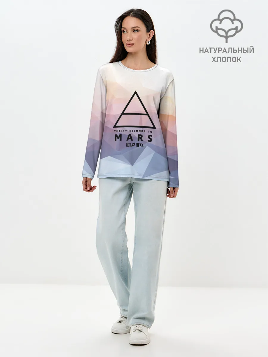 Лонгслив женский. Хлопок / 30 Seconds to Mars
