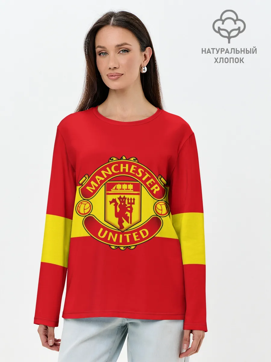 Лонгслив женский. Хлопок / Манчестер Юнайтед ФК