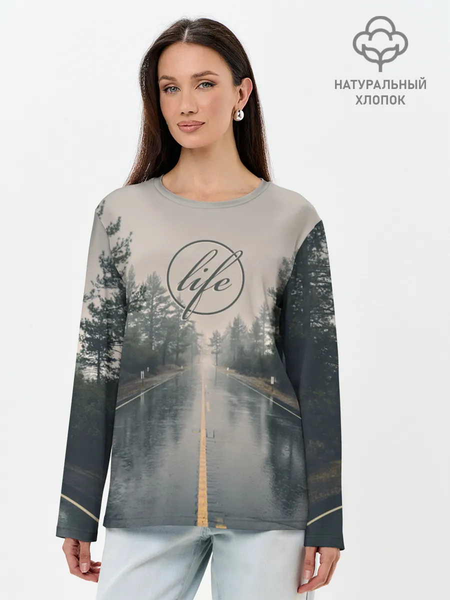 Лонгслив женский. Хлопок / Life
