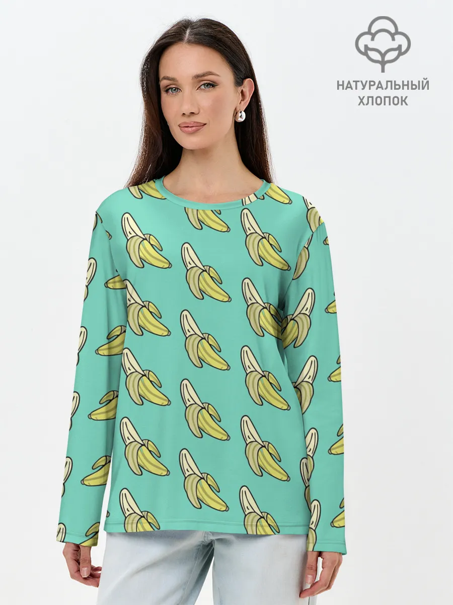 Лонгслив женский. Хлопок / Бааны