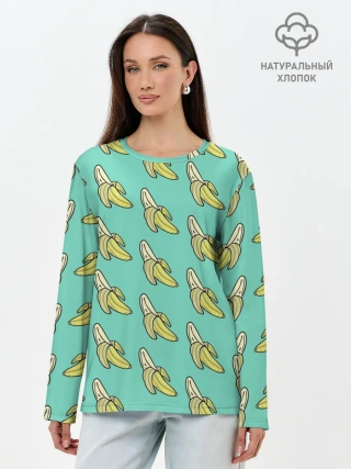 Лонгслив женский. Хлопок / Бааны