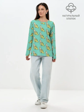 Лонгслив женский. Хлопок / Бааны