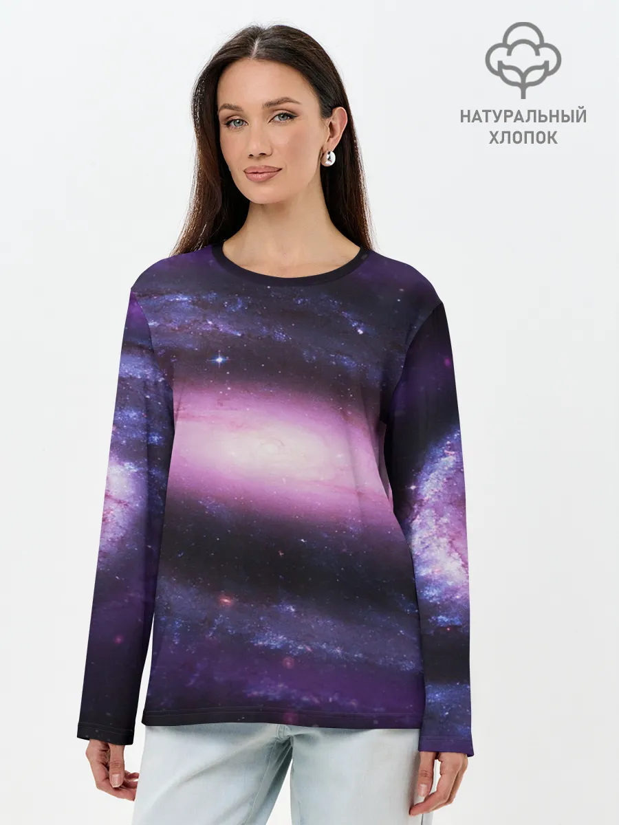 Лонгслив женский. Хлопок / Зарождение вселенной