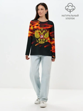 Лонгслив женский. Хлопок / RUSSIA