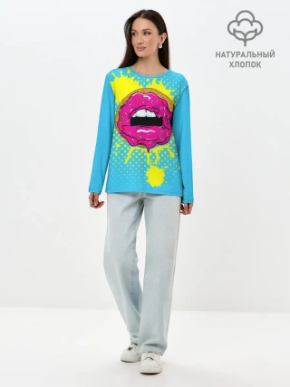 Лонгслив женский. Хлопок / Donut lips
