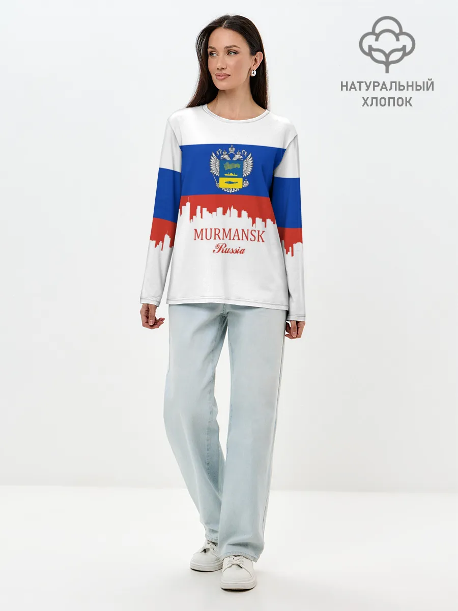 Лонгслив женский. Хлопок / MURMANSK
