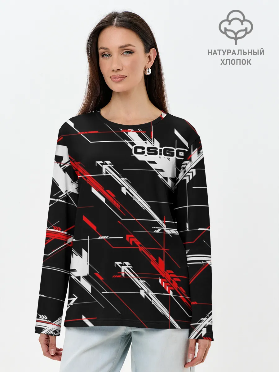 Лонгслив женский. Хлопок / CS:GO