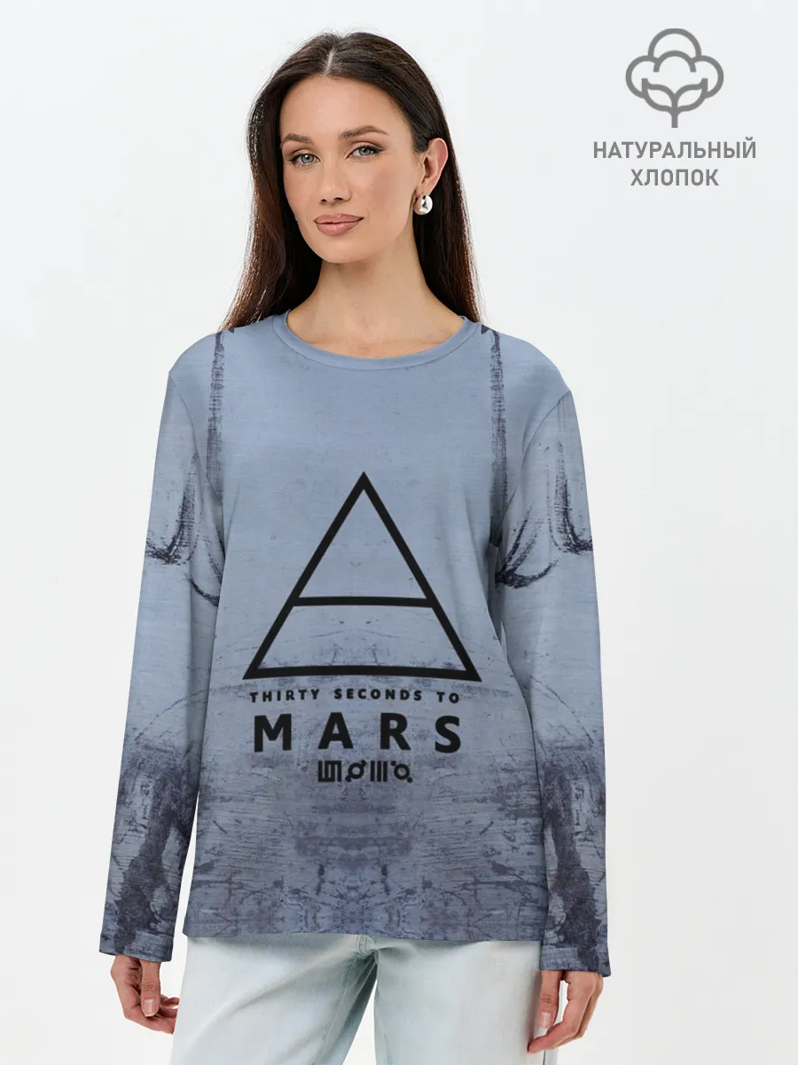 Лонгслив женский. Хлопок / 30 Seconds to Mars