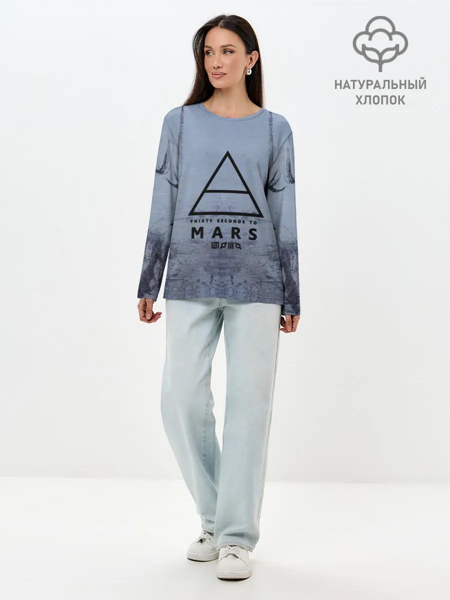 Лонгслив женский. Хлопок / 30 Seconds to Mars