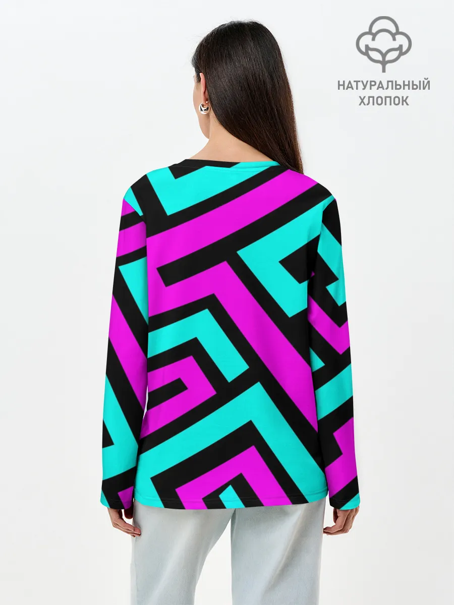 Лонгслив женский. Хлопок / Abstract Background 4