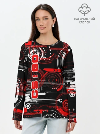 Лонгслив женский. Хлопок / CS:GO