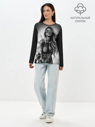 Лонгслив женский. Хлопок / Trap girl