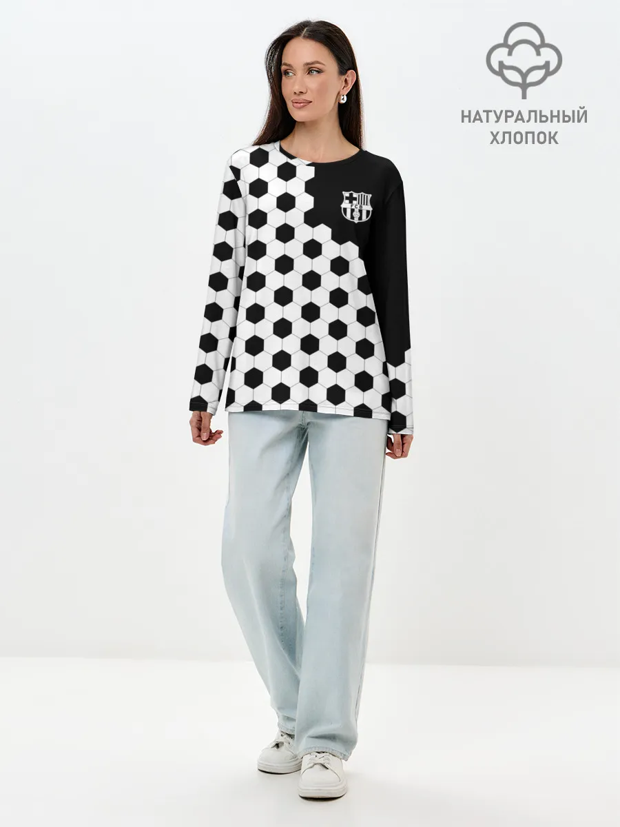 Лонгслив женский. Хлопок / FC Barcelona