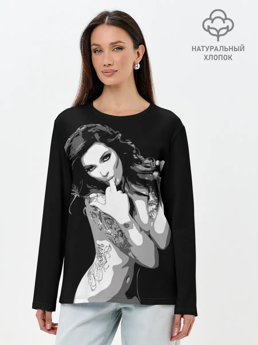 Лонгслив женский. Хлопок / Trap girl