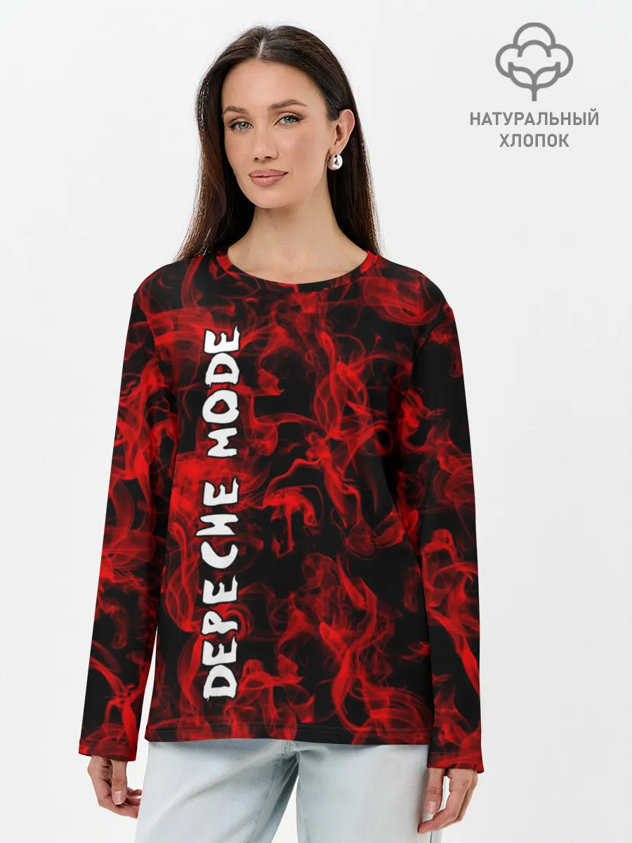 Лонгслив женский. Хлопок / Depeche Mode