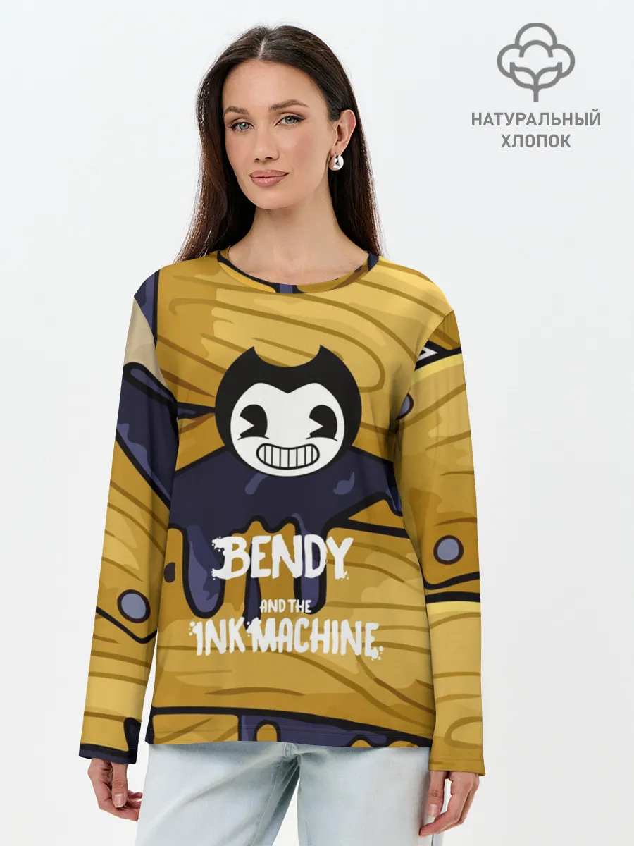 Лонгслив женский. Хлопок / Bendy and the Ink Machine
