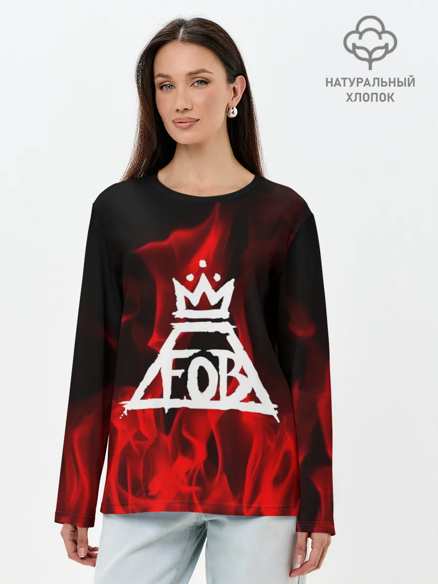 Лонгслив женский. Хлопок / Fall out Boy