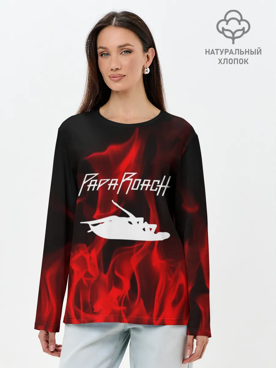 Лонгслив женский. Хлопок / Papa Roach