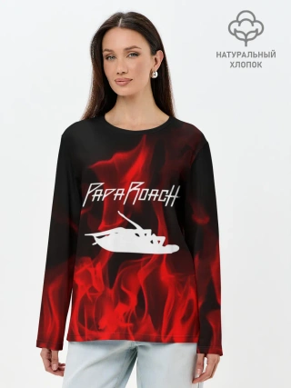 Лонгслив женский. Хлопок / Papa Roach