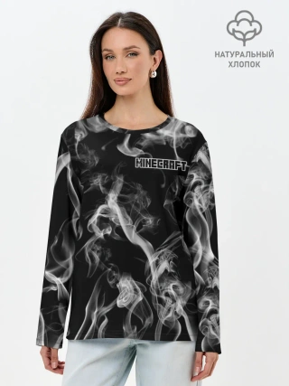 Лонгслив женский. Хлопок / Minecraft