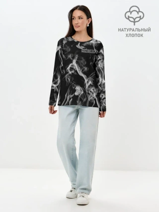 Лонгслив женский. Хлопок / Minecraft