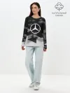 Лонгслив женский. Хлопок / Mercedes sport geometry