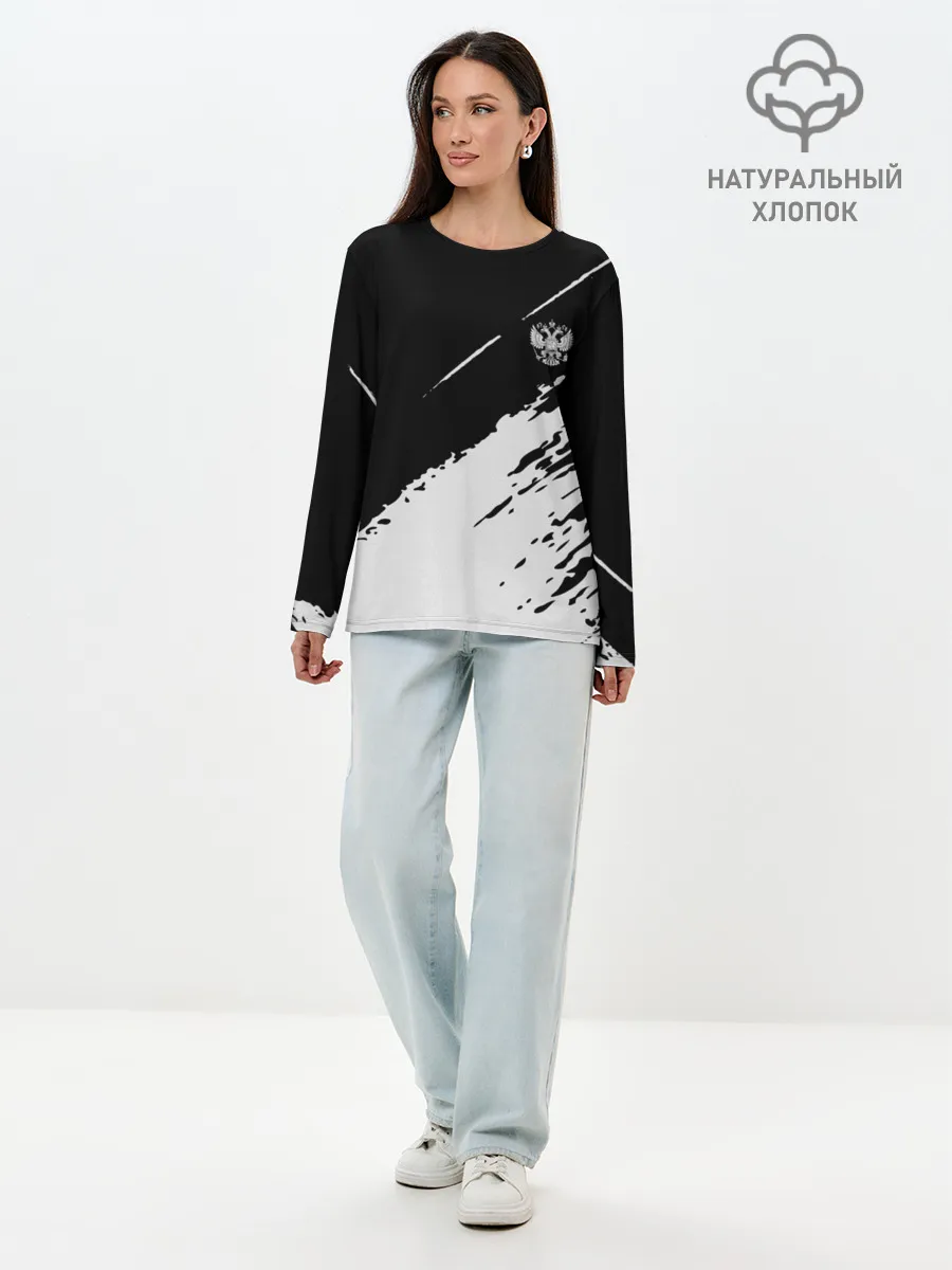 Лонгслив женский. Хлопок / Russia sport