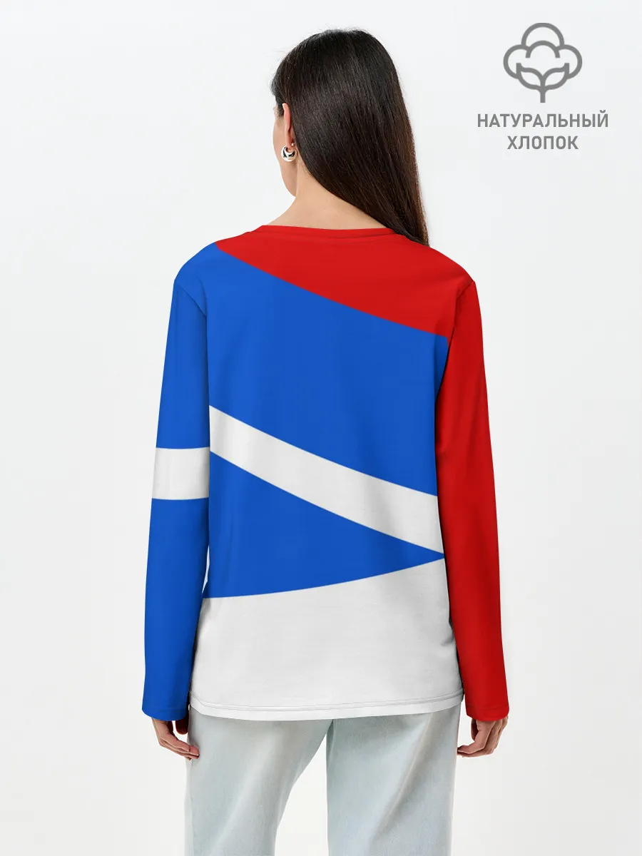 Лонгслив женский. Хлопок / RUSSIA SPORT