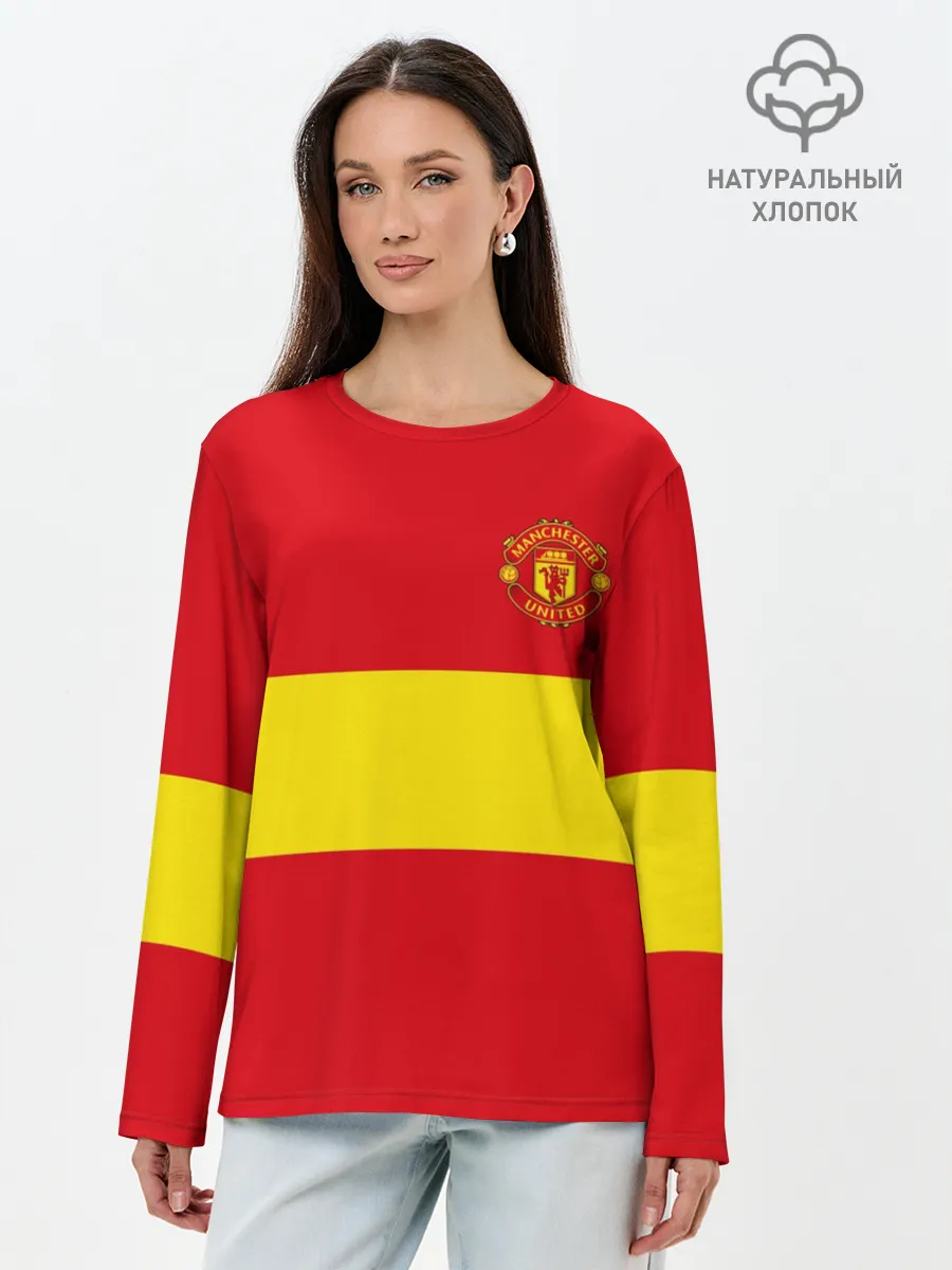 Лонгслив женский. Хлопок / Manchester United