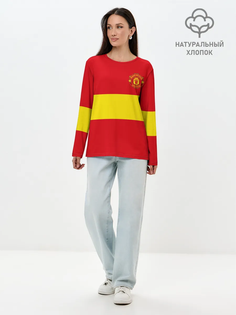 Лонгслив женский. Хлопок / Manchester United