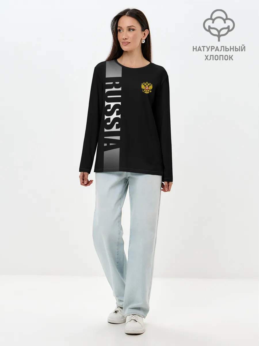 Лонгслив женский. Хлопок / RUSSIA SPORT