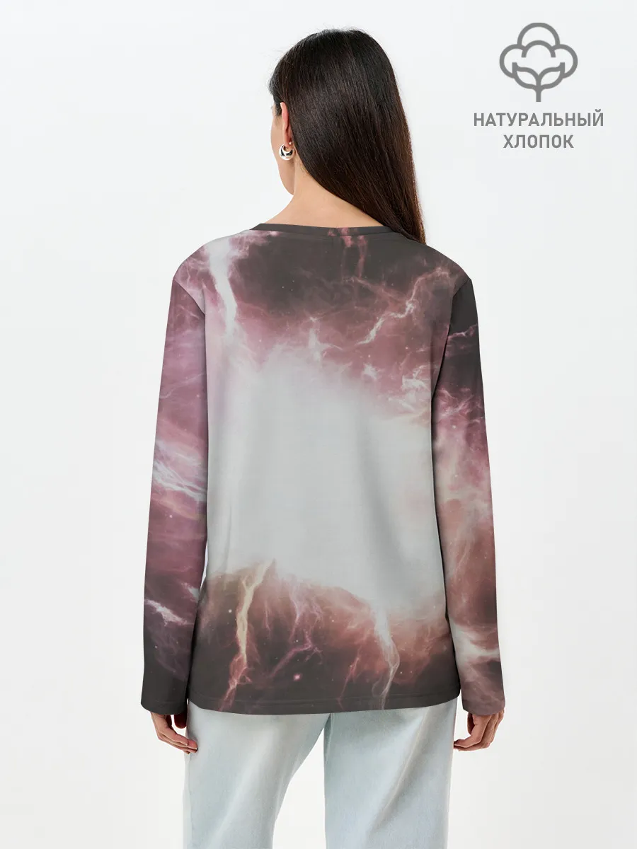 Лонгслив женский. Хлопок / Пожарный