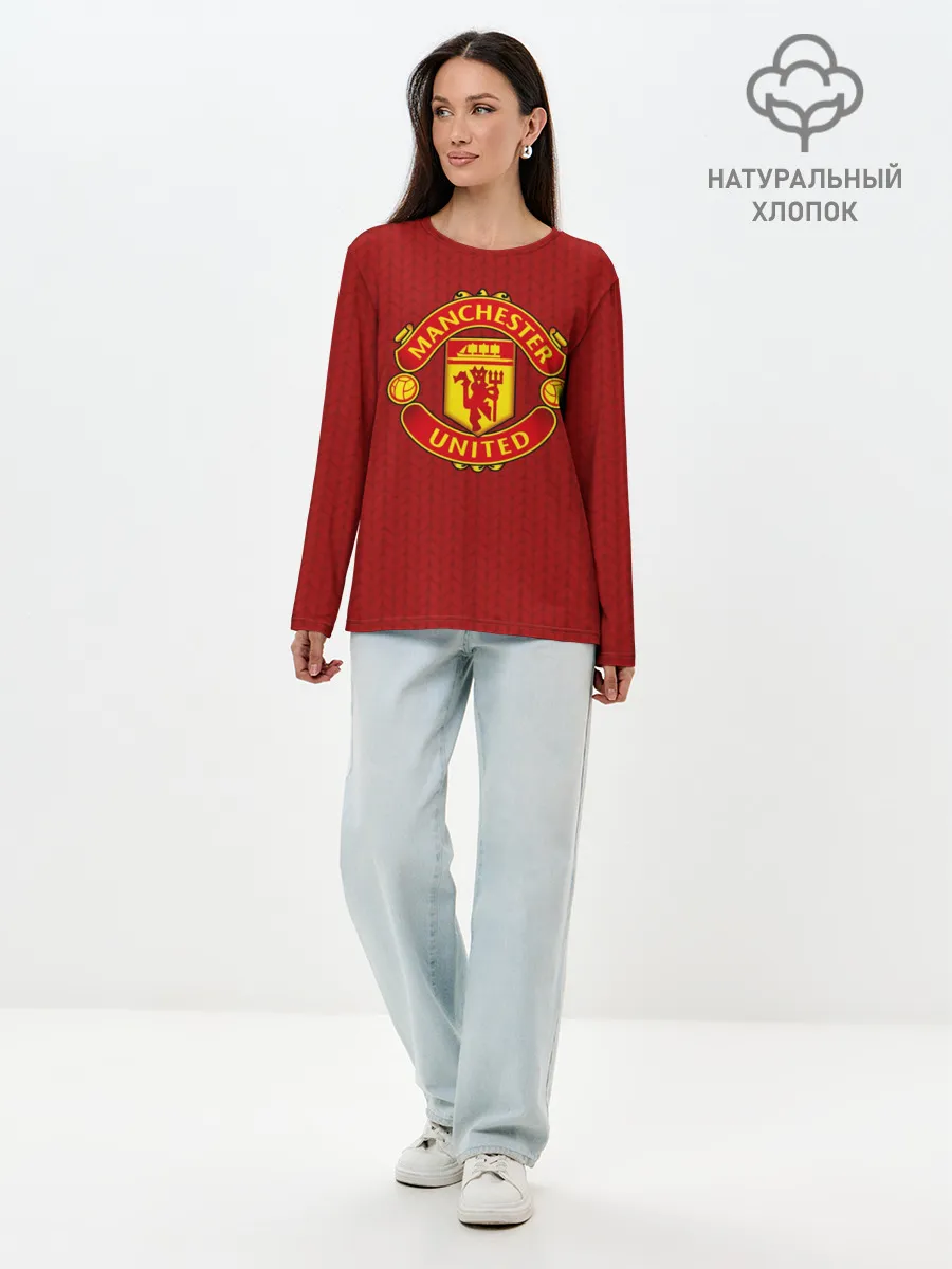 Лонгслив женский. Хлопок / Manchester United Knitted