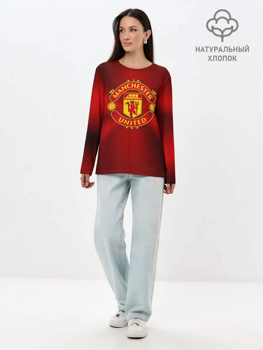 Лонгслив женский. Хлопок / Manchester United F.C.