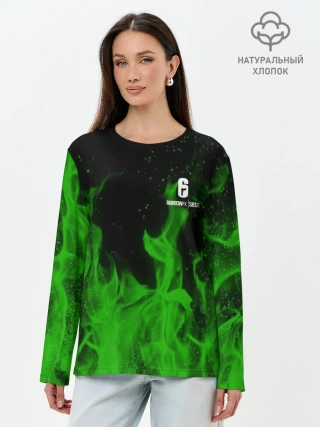 Лонгслив женский. Хлопок / RAINBOW SIX SIEGE