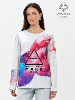 Лонгслив женский. Хлопок / 30 Seconds to Mars