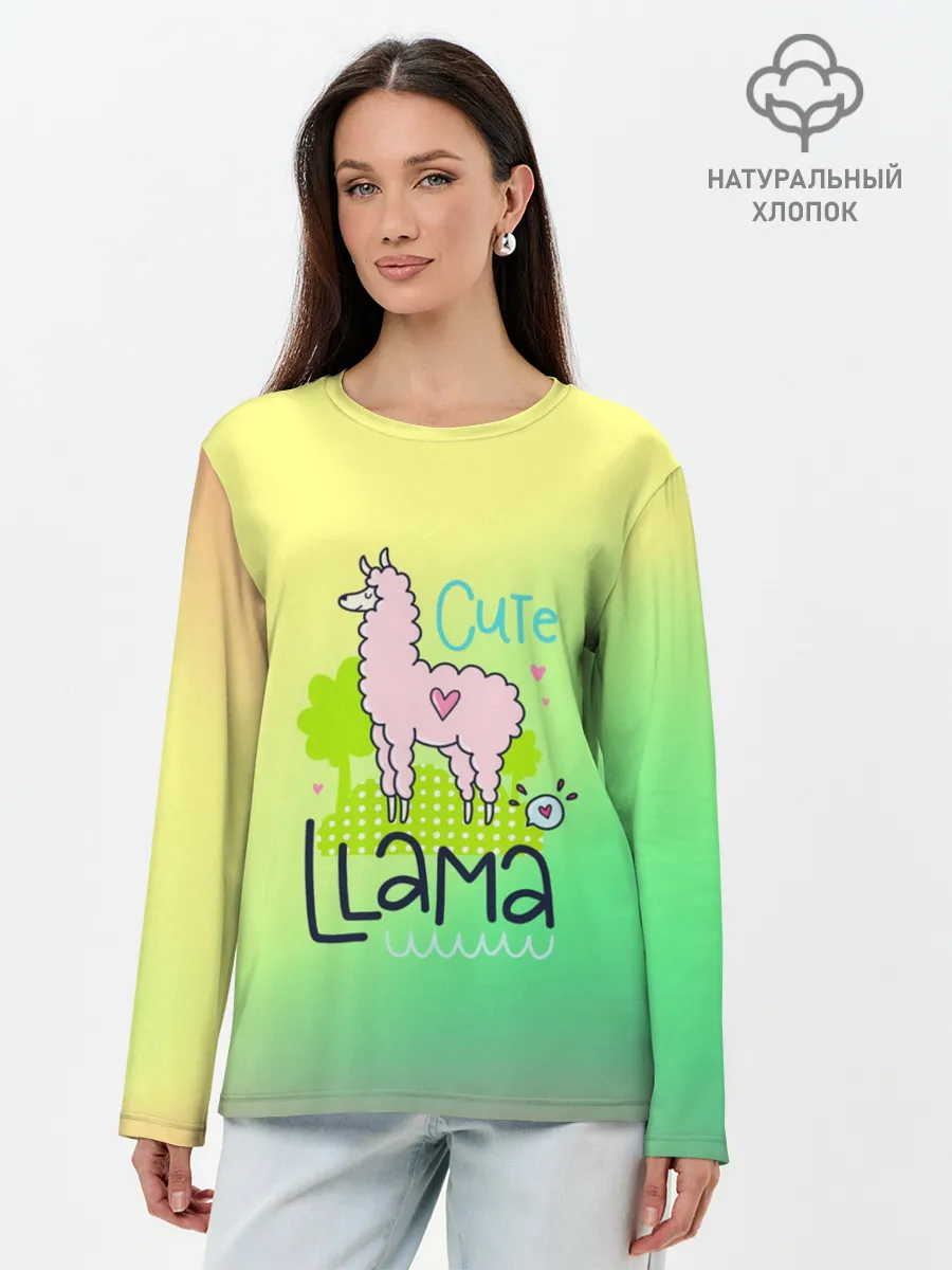 Лонгслив женский. Хлопок / LAMA