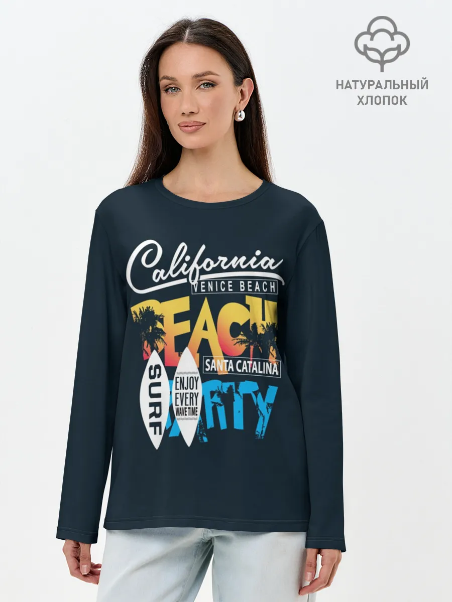 Лонгслив женский. Хлопок / Калифорния
