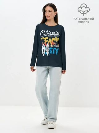Лонгслив женский. Хлопок / Калифорния