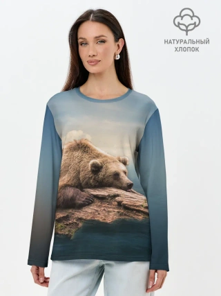 Лонгслив женский. Хлопок / A bear
