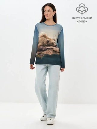 Лонгслив женский. Хлопок / A bear